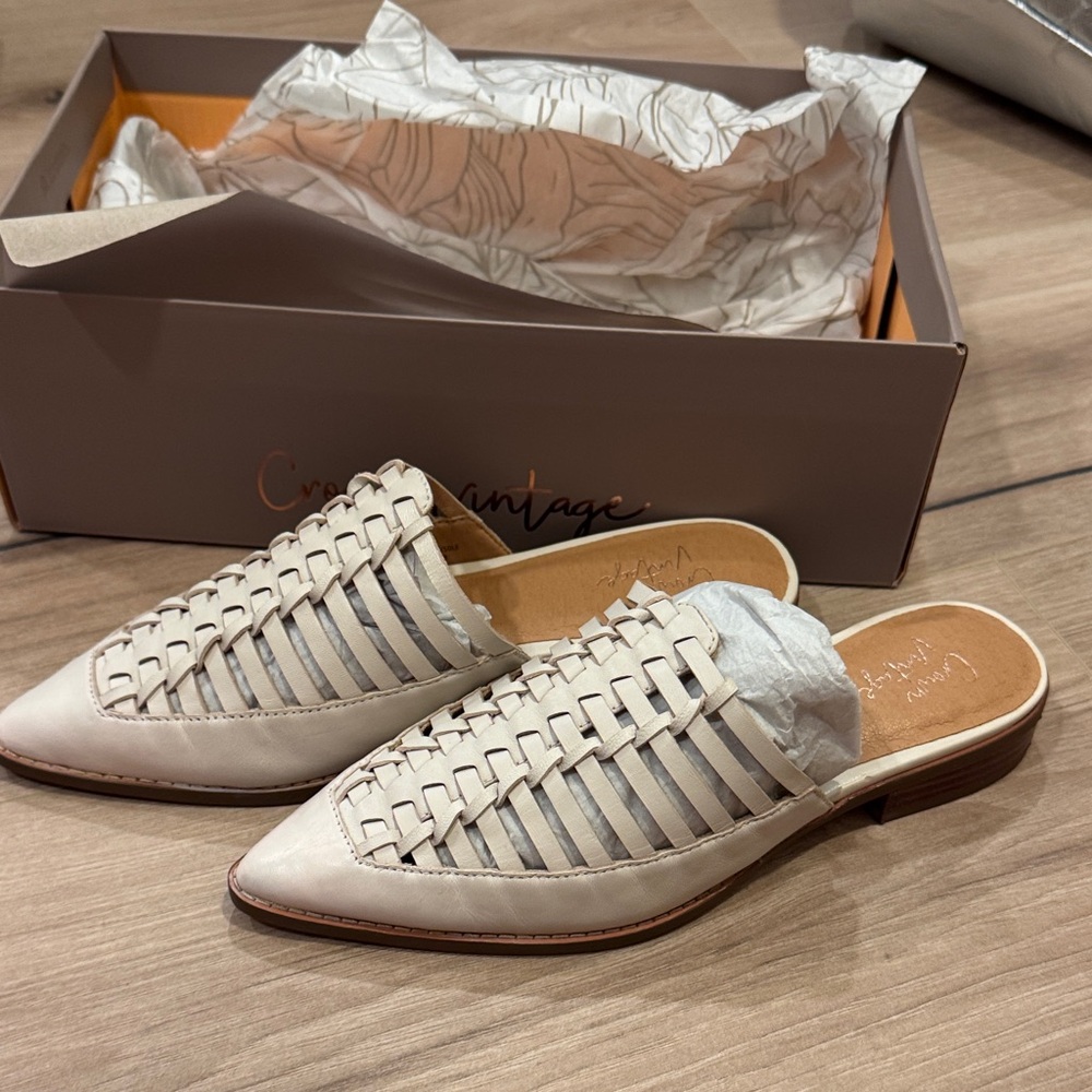 Crown Vintage Cream Woven Flats